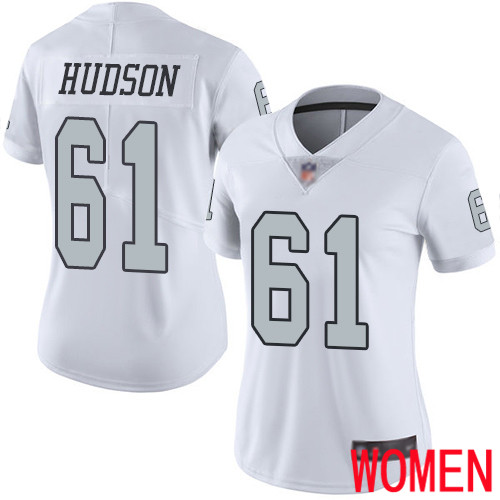 Oakland Raiders Limited White Women Rodney Hudson Jersey NFL Football #61 Rush Vapor Untouchable Jersey